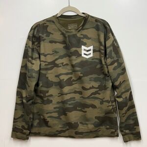MTN OPS Camo Crewneck Sweatshirt Large  Cotton Blend Long Sleeve Pullover READ